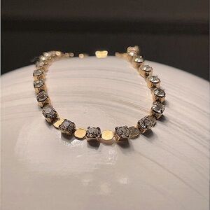 7” Gold Tone & Cubic Zirconia‎ Tennis Bracelet - Dainty Lightweight Classic